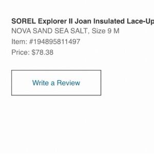 Sorel Explorer II Joan Boots in Sand and Sea Salt